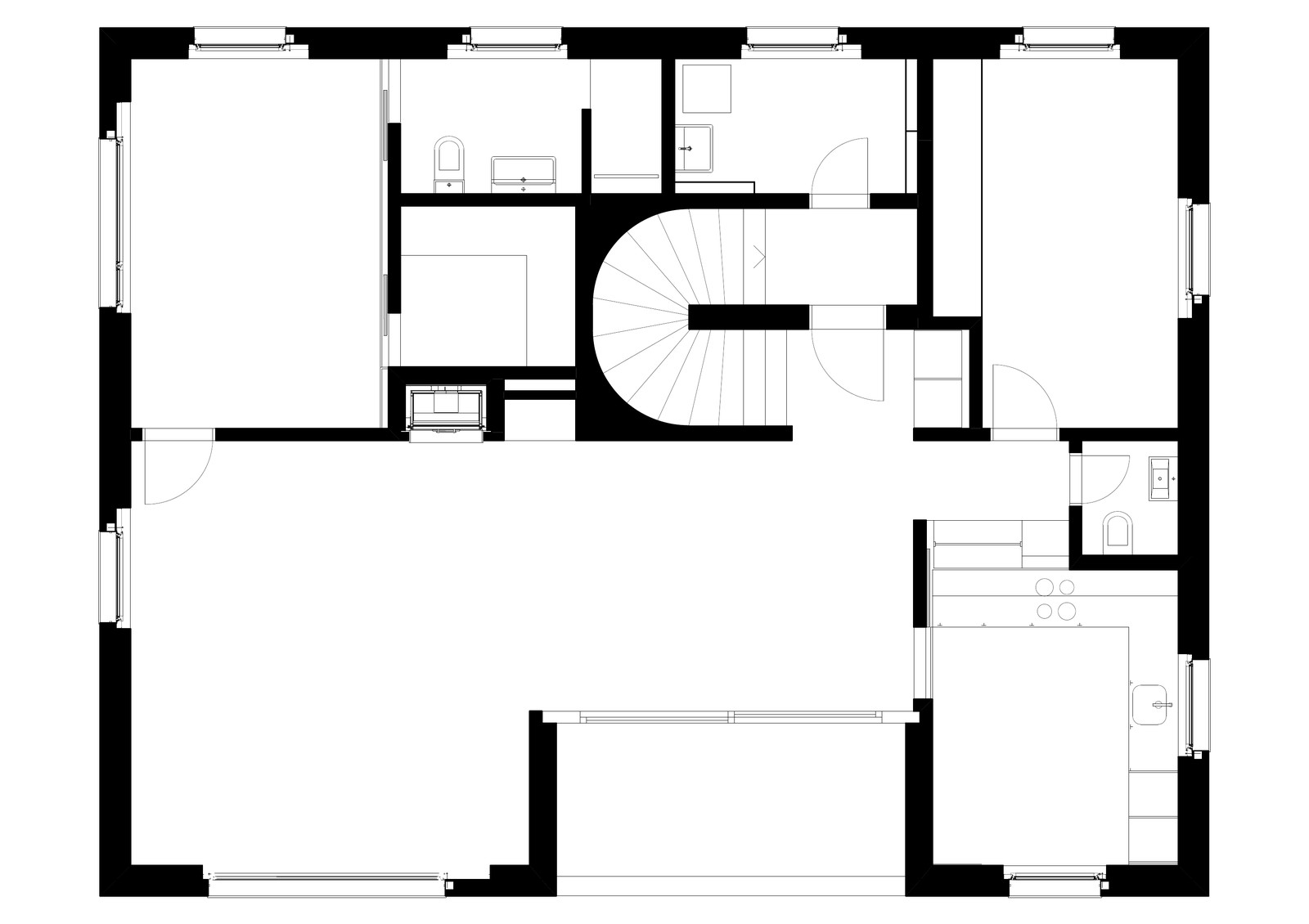 Wohnhaus Florastrasse, Grundriss Obergeschoss